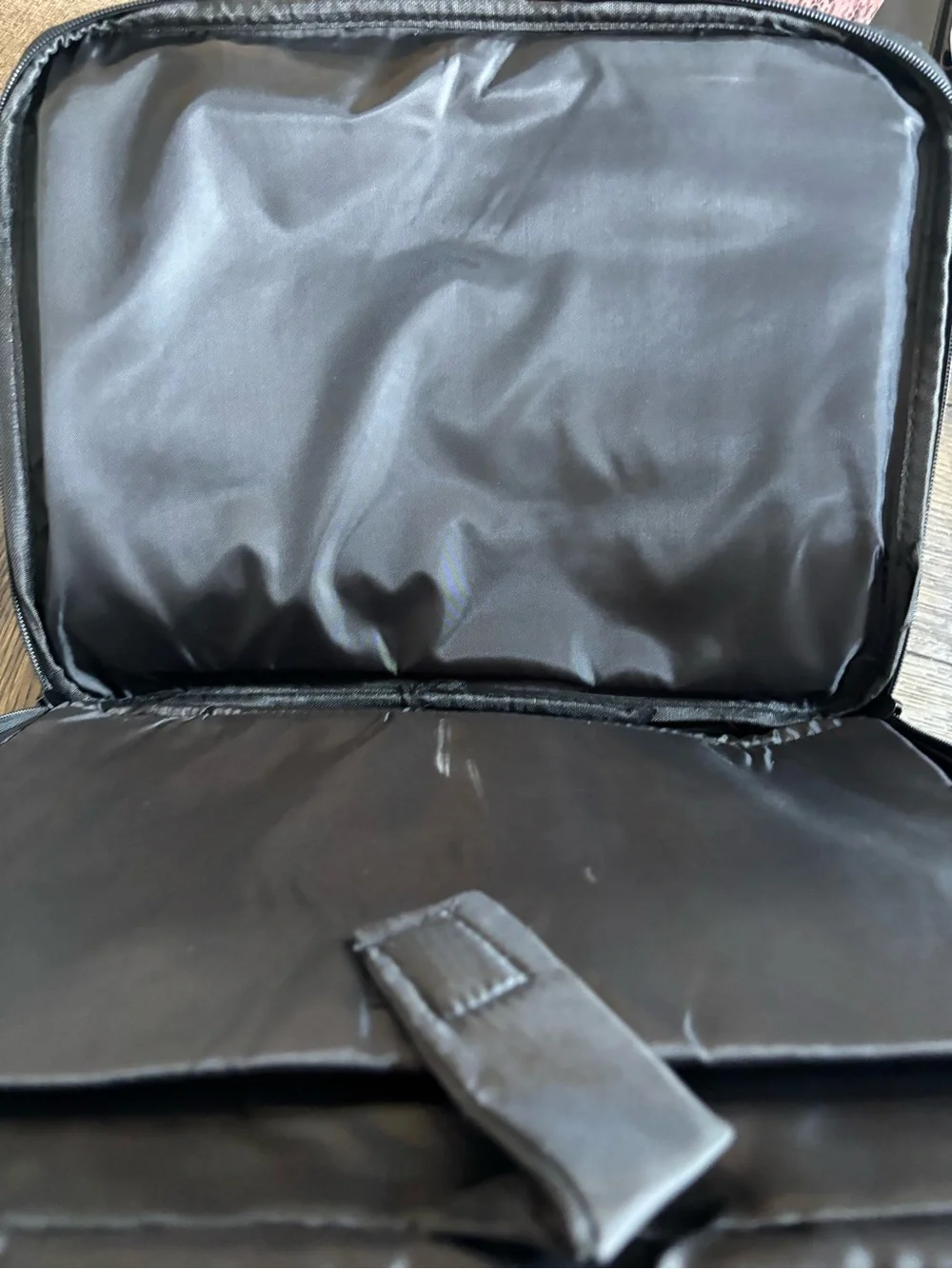 Calpak black Men's Laptop Briefcase with Front Zip Pocket